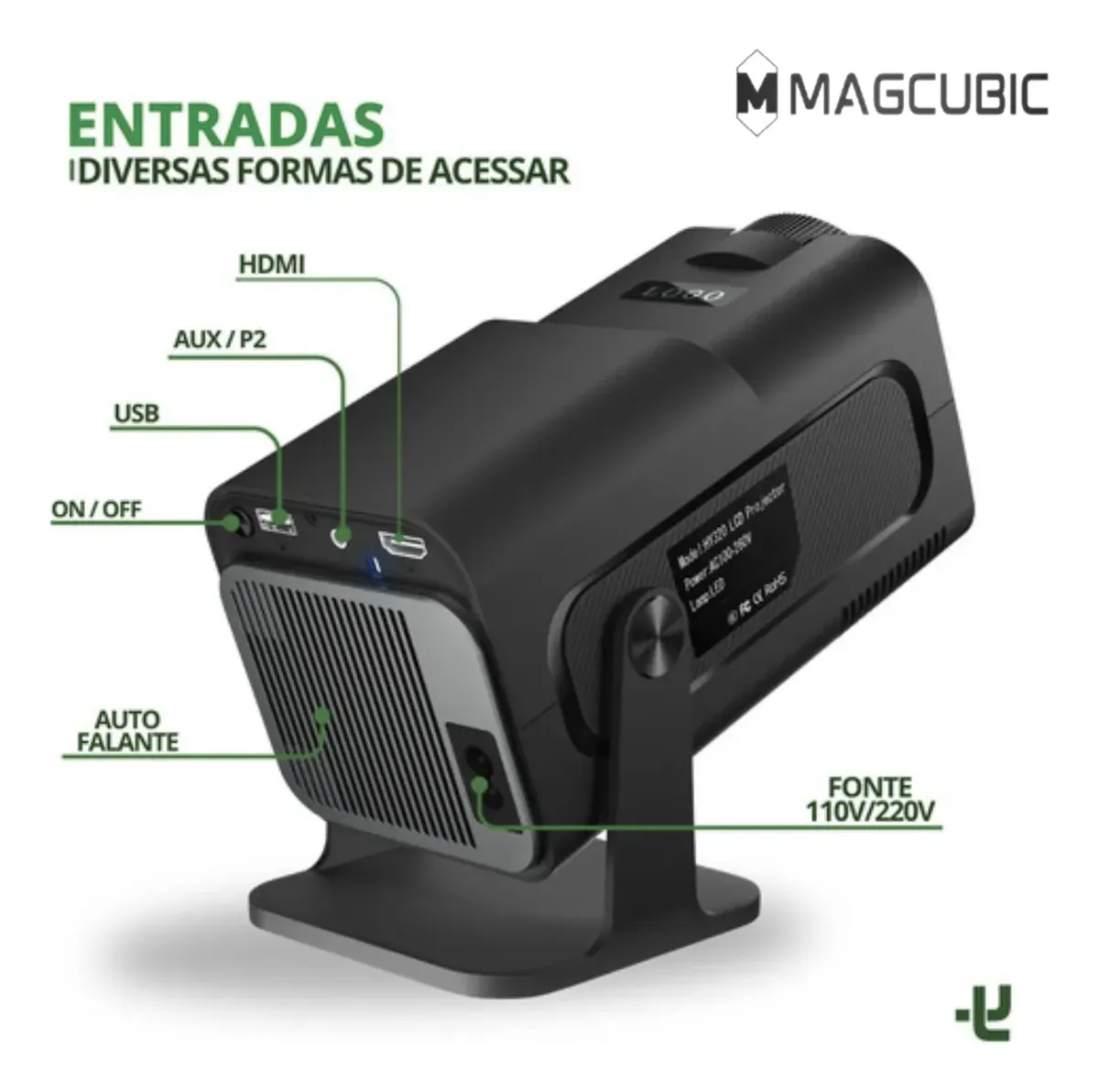 Projetor Hy320 Magcubic 1080p Original - imagem 3