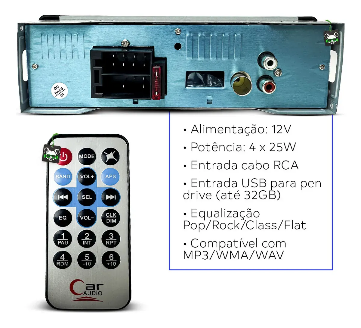 Som Automotivo H-Tech HT-2120 Bluetooth USB - imagem 3