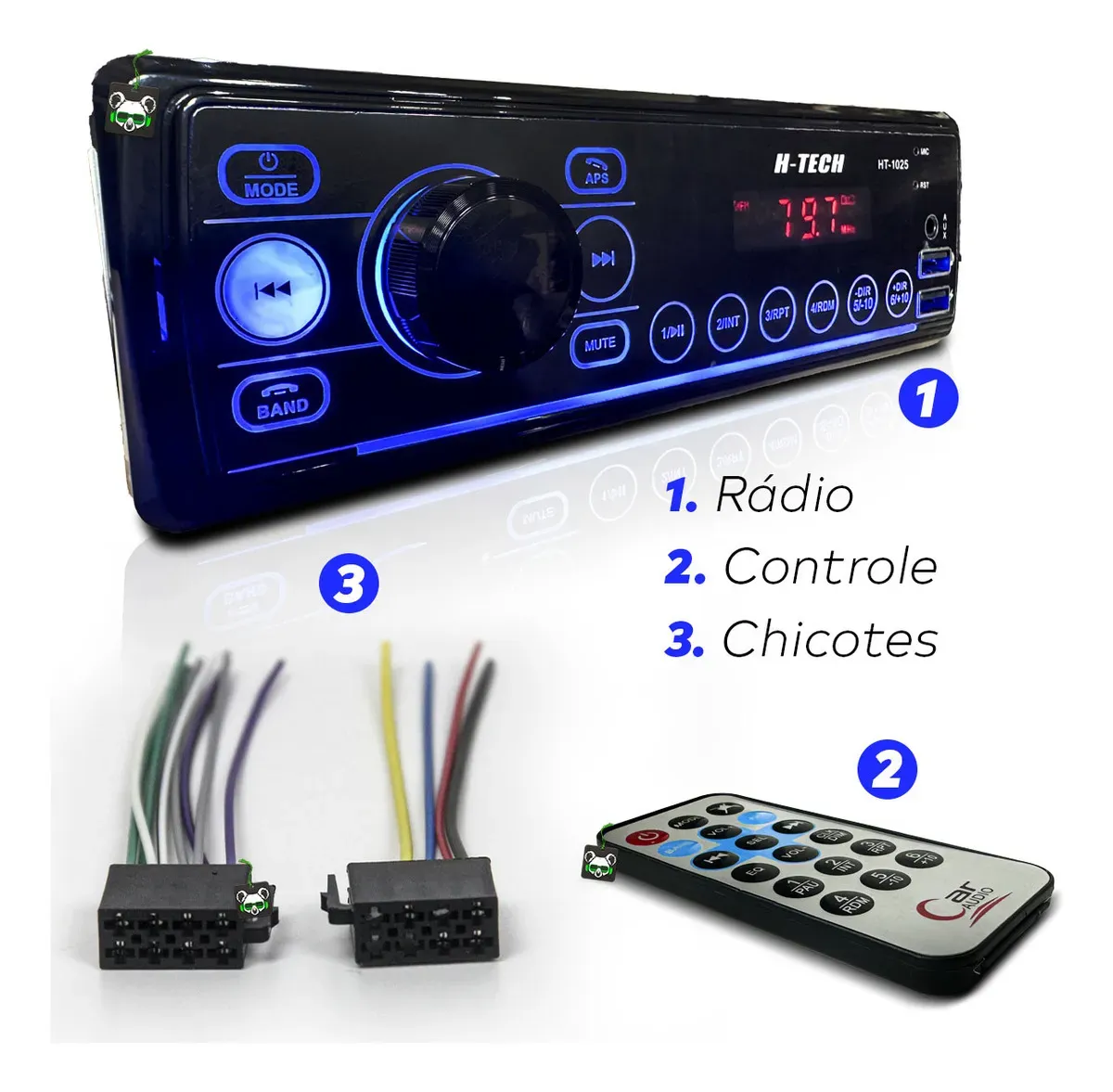 Som Automotivo H-Tech HT-2120 Bluetooth USB